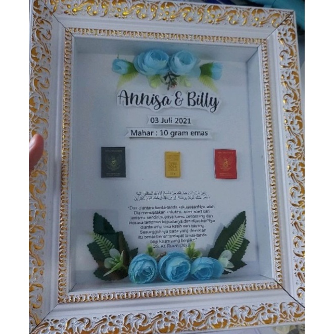 mahar Nikah, Mahar Uang, pernikahan, Bingkai 3D seserahan hantaran