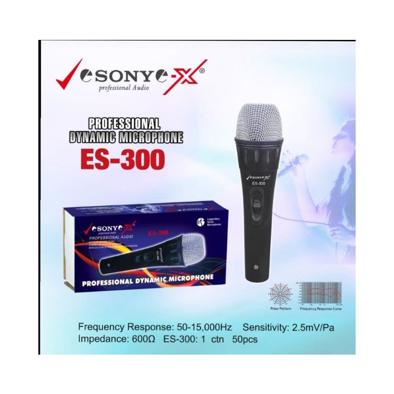 Mic SONY ES300 Microphone SONY karaoke Mic kabel