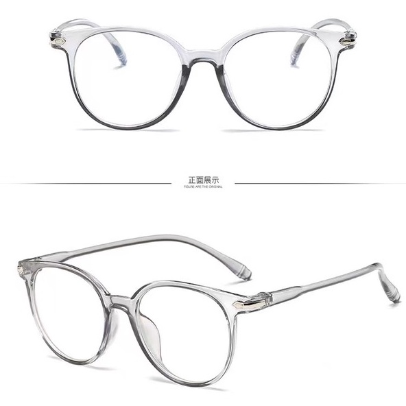{Barang Tiba Pembayaran}Kacamata  Putaran Wanita Pria Dan Wanita Yang Nyaman-14-6 Grey