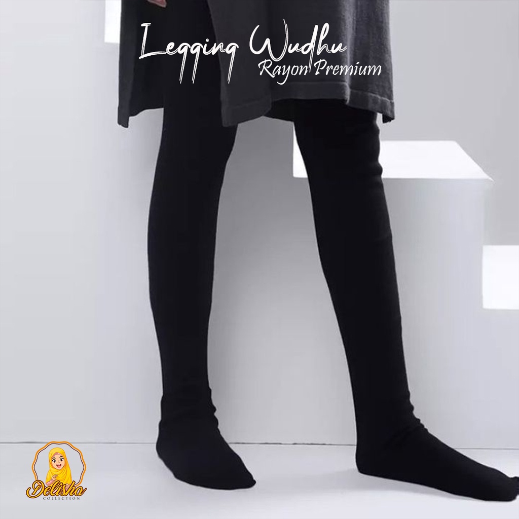 Leggings Wudhu Wanita Standard dan Jumbo Rayon Premium By : Islah / Leging Wudhu Kaos Premium / Legging Wudu Kaos Fashion Muslim Basic Premium