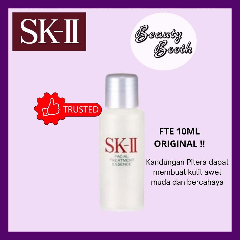 SK-II SKII SK2 SK II FTE 10ML Facial Treatment Essence 10 ml Pitera Kulit Glowing Mulus Kinclong Bercahaya Wajah Muka Skin