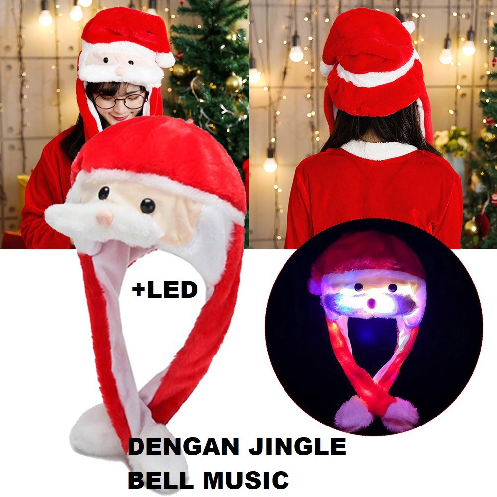 Topi kelinci Led gerak lucu Bunny hat dance rabbit korea