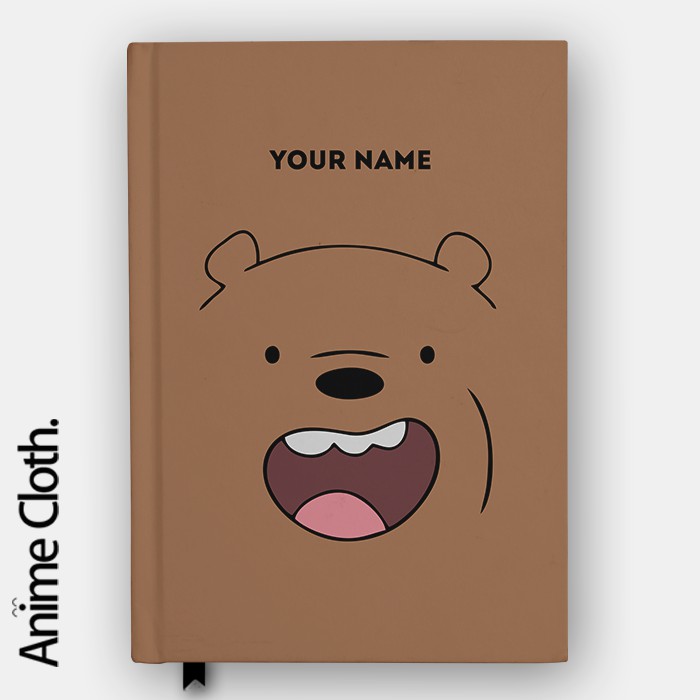 

Buku Catatan Notebook We Bare Bear Journal Book Notepad Custom Nama GRIZZLY1