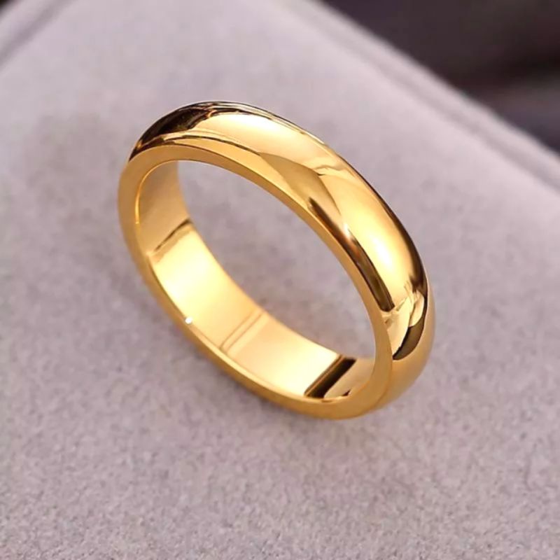 Cincin nikah titanium tunangan-pasangan-sahabat-couple anti luntur