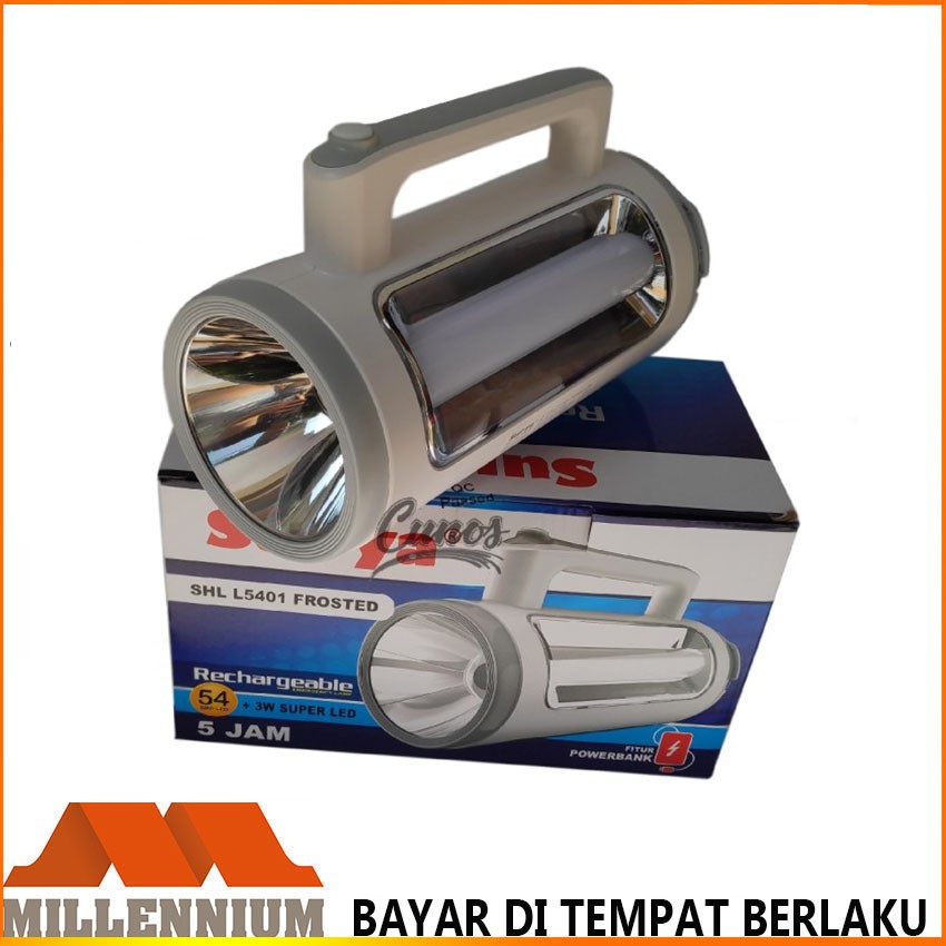 Senter Led Surya SHL L5401B 54 SMD LED Lampu Senter Surya Led