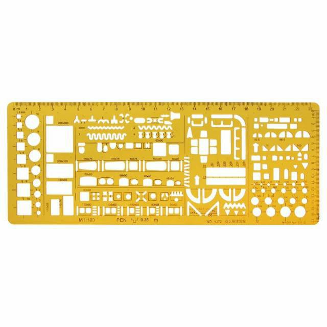 

JSH penggaris/mal arsitek template (4372) 1:100 & 1:200