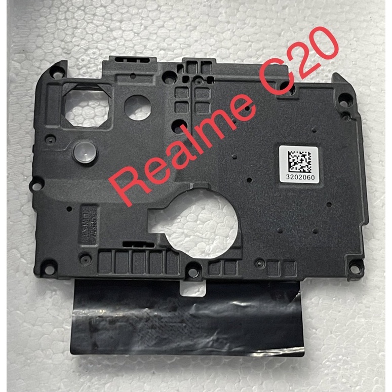 tutup mesin+kaca lampu flash realme C20/narzo 50i original