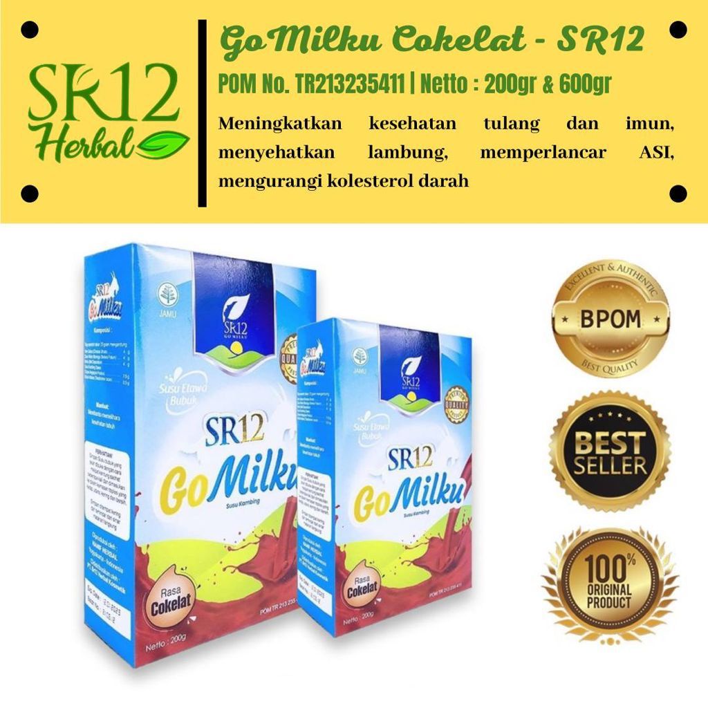 

GOMILKU SR12 600 gr/ Susu kambing banyak Manfaat