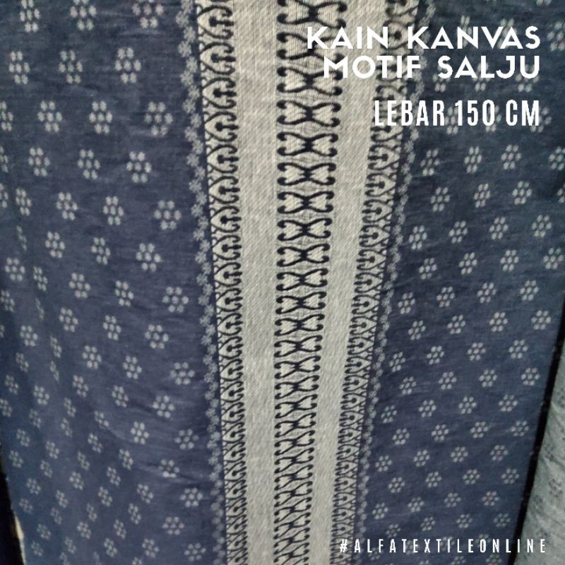 Kain Kanvas Motif Batik Import Lebar 150 Cm