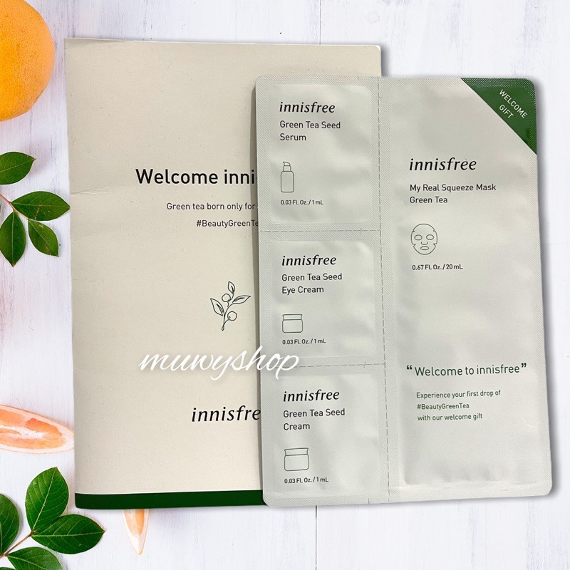 Innisfree Mask Welcome Gift Green Tea Seed Trial Set