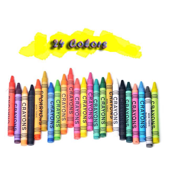 Pensil Warna isi 24  Pencil Krayon Crayon Color Art Set anak pinsil kecil alat melukis mewarnai gambar mudah di bawa kerayon Pengsil warna