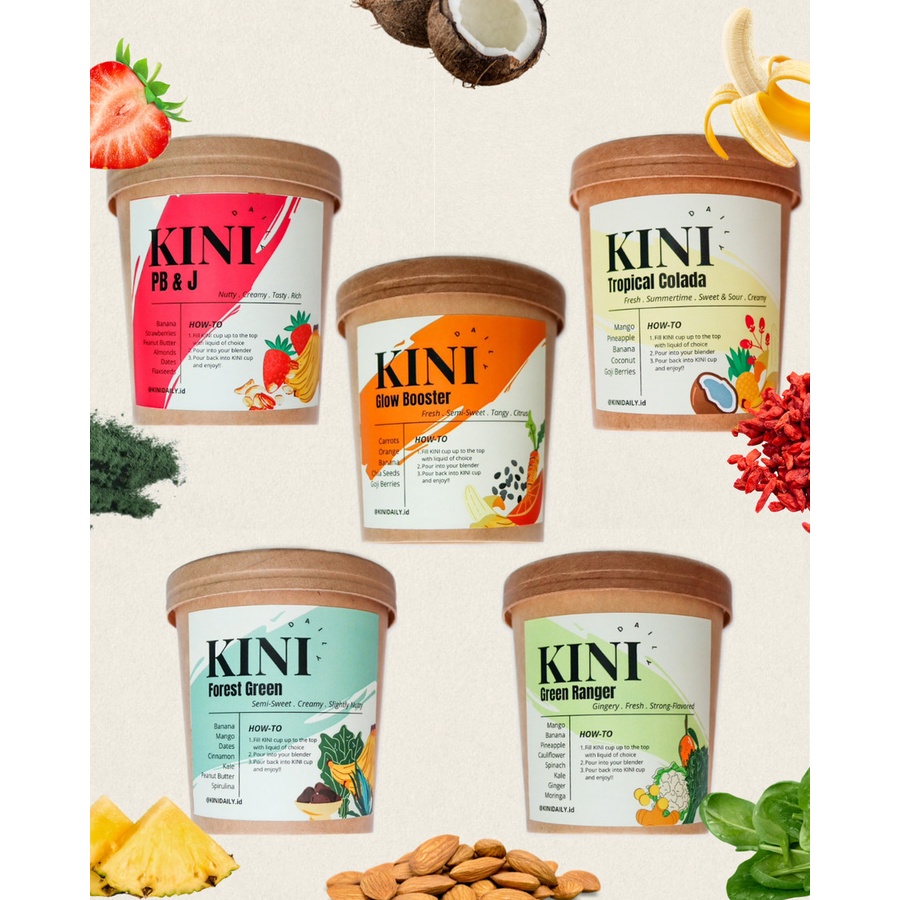 

ORIGINAL PACK / Frozen Fruit Healthy Smoothie/ Ready To Blend/ KINI DAILY