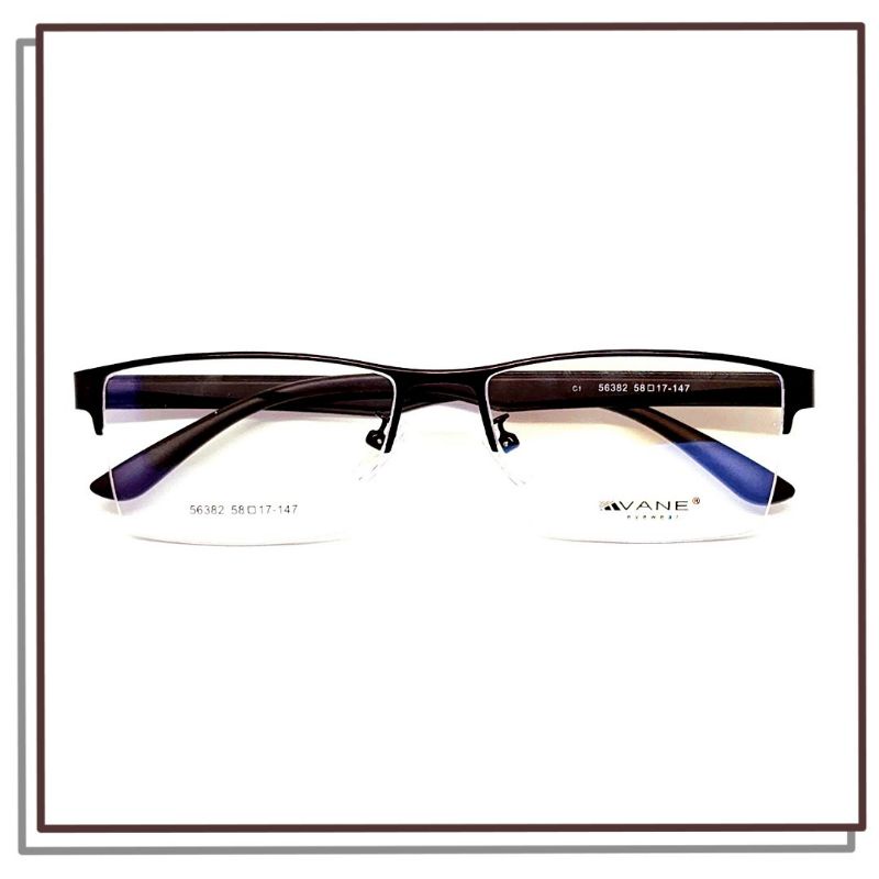 FRAME KACAMATA VANE 56382 Model Setengah Bingkai HALF FRAME LENTUR Keren Kualitas Bagus Ringan Harga