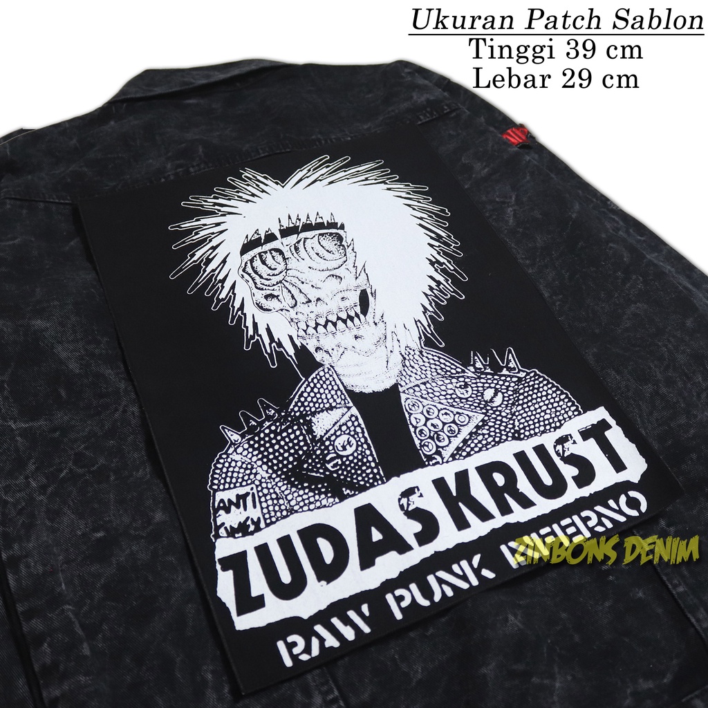 Backpatch Sablon Patch Punggung Zudas Krust Emblem Belakang Jaket Best Quality