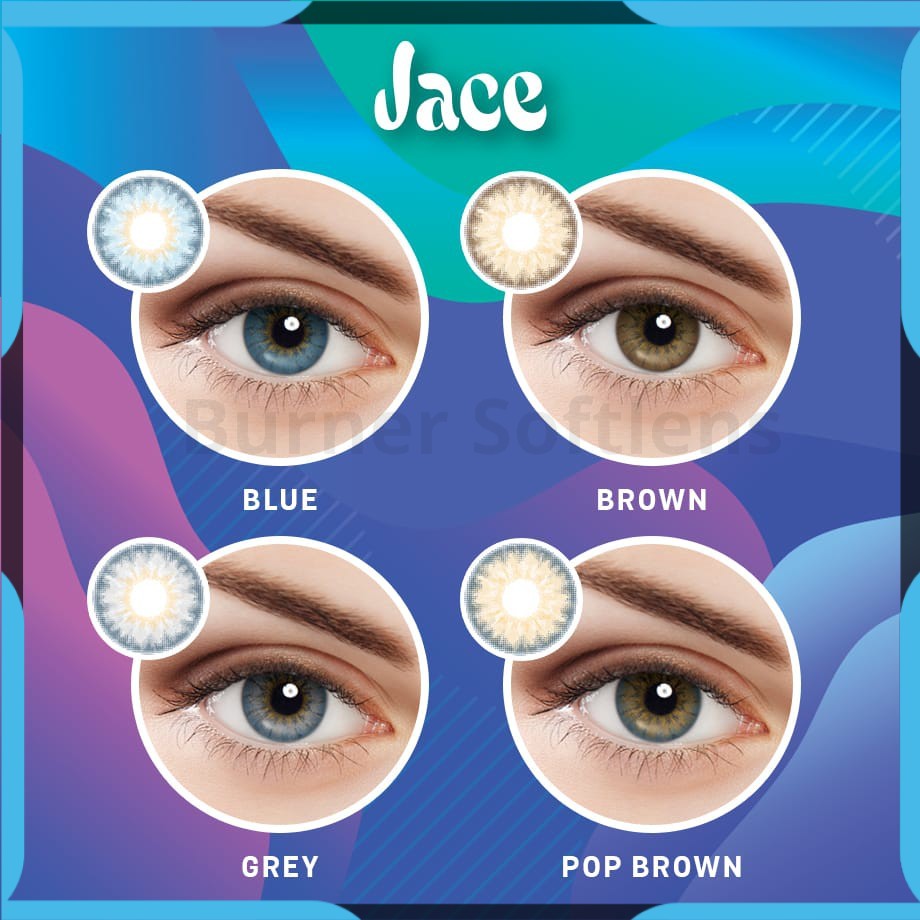 SOFTLENS MATA TOPGEL JACE 14.5MM NORMAL S.D MINUS 3.00 LENSA KONTAK BROWN GREY BLUE WARNA