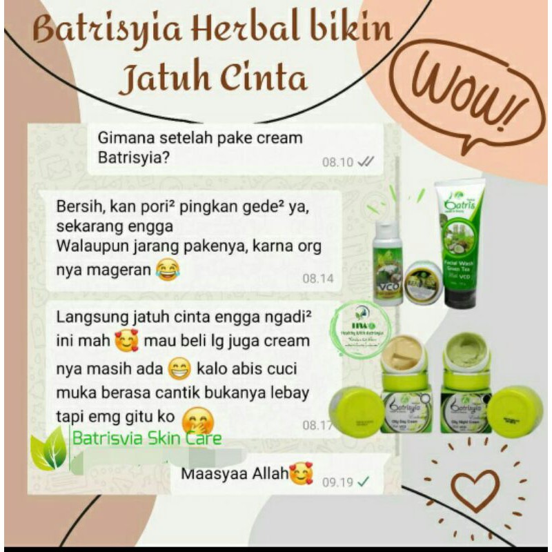 Cream Pemutih wajah jerawat berminyak BPOM Exclusive Oily batrisyia hebal