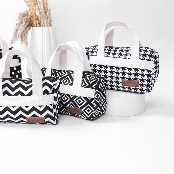 ✶ Pamole Pouch Makeup Tas Kosmetik Bahan Kanvas Penutup Resleting - PMU 3 ❈