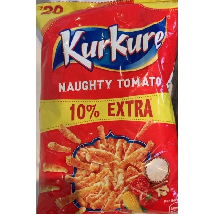 

=====] NAUGHTY TOMATO KURKURE 90g / Renyah / Snack India / Namkeen