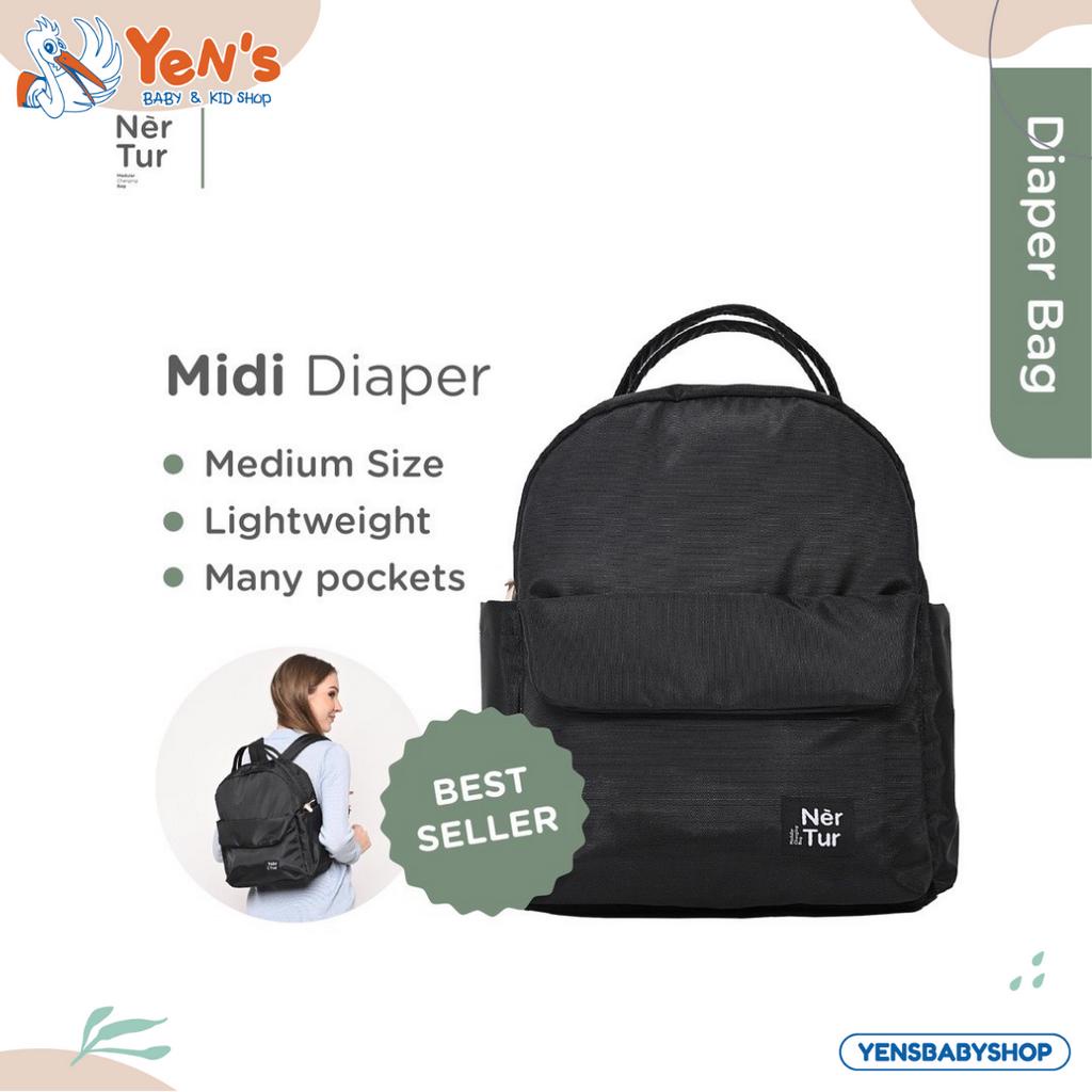 NERTUR Tas Perlengkapan Bayi Diaper Bag Midi Diaper