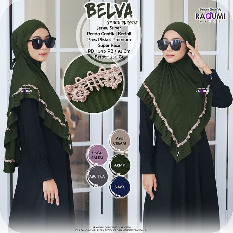 jilbab instan raqumi syiria renda tali BELVA