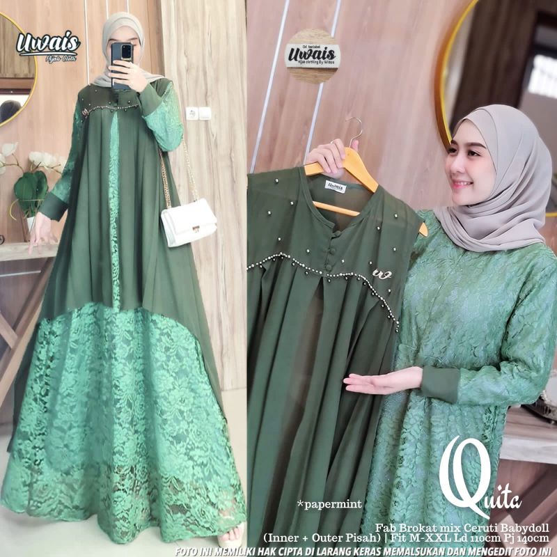 Quita Set Gamis Panjang Wanita by Uwais