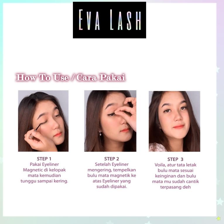 EVALASH NATURAL - BULUMATA EVA LASH MAGNETIC EYELASH 5 PASANG BULU MATA MAGNET EYELASHES Y50J