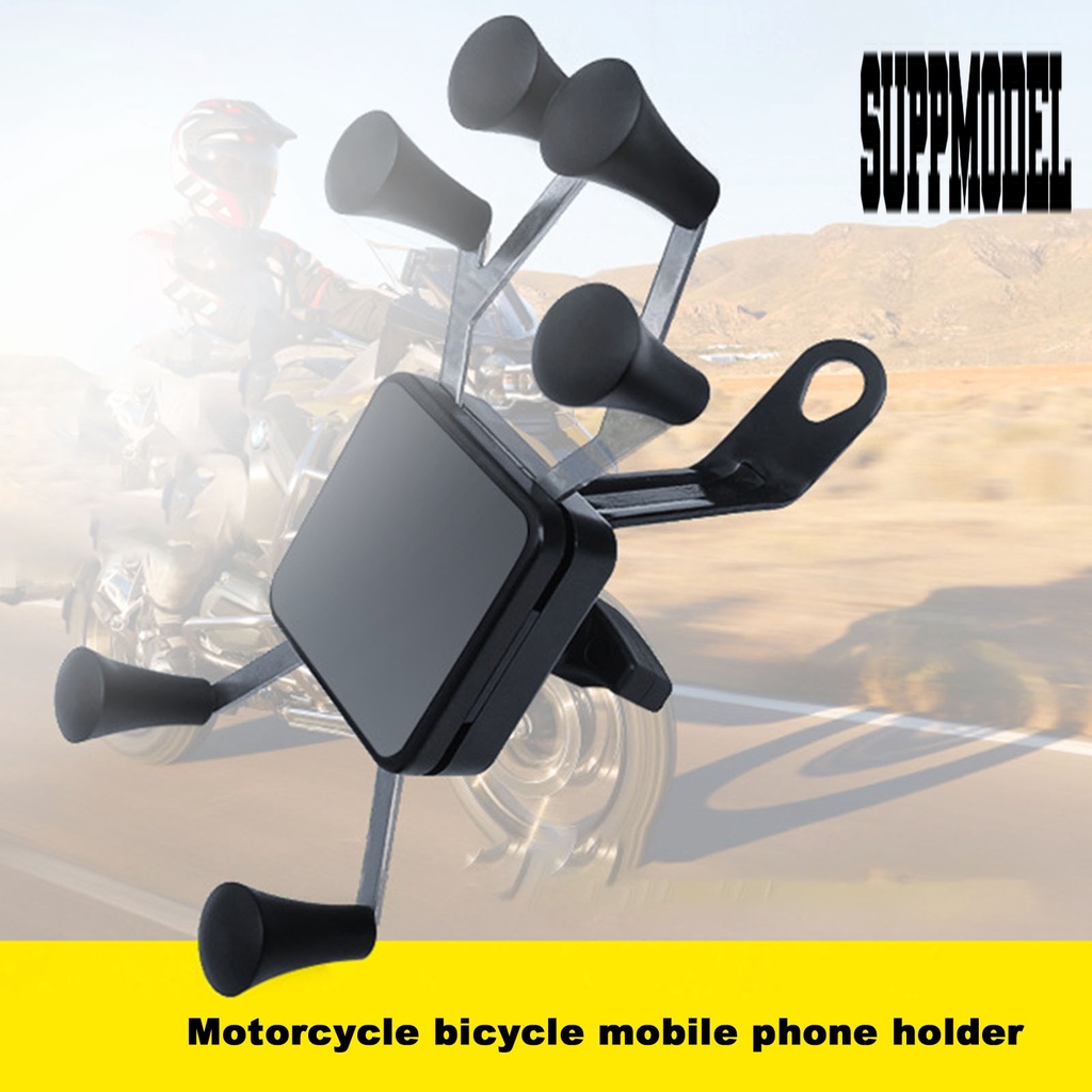 Bracket Dudukan Handphone Portable Adjustable Dengan 6 Cakar Untuk Kaca Spion Motor