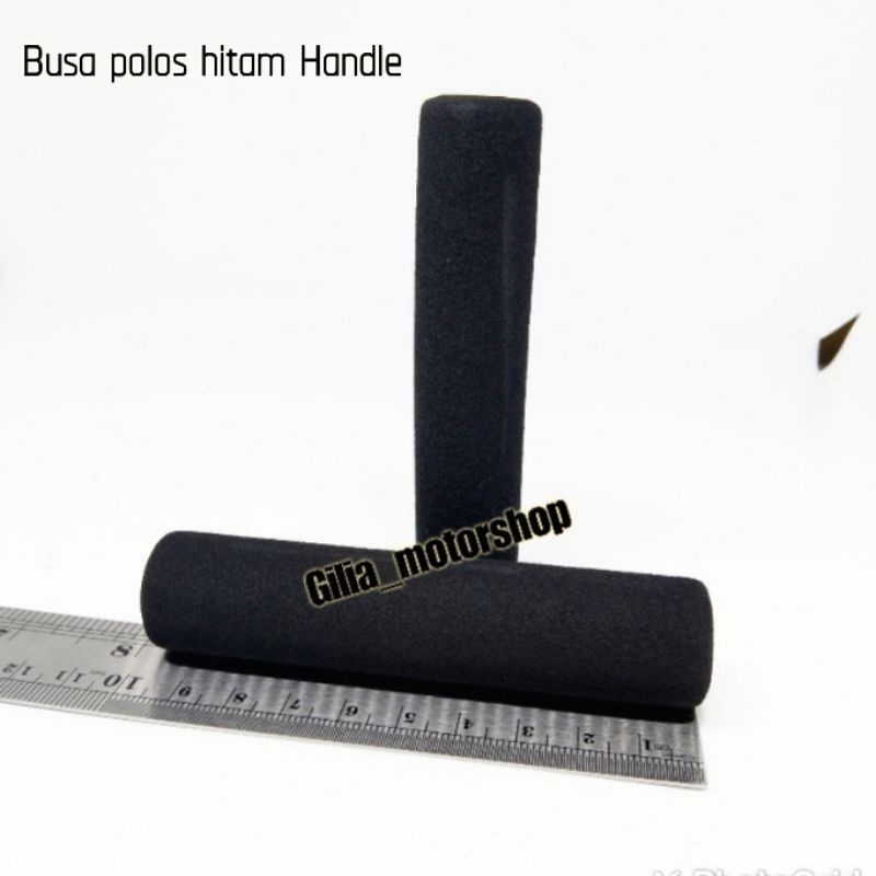 Busa Stang Motor Universal Handle Grip Handfat Hitam Polos Empuk Busa Handle Rem Sepeda Motor