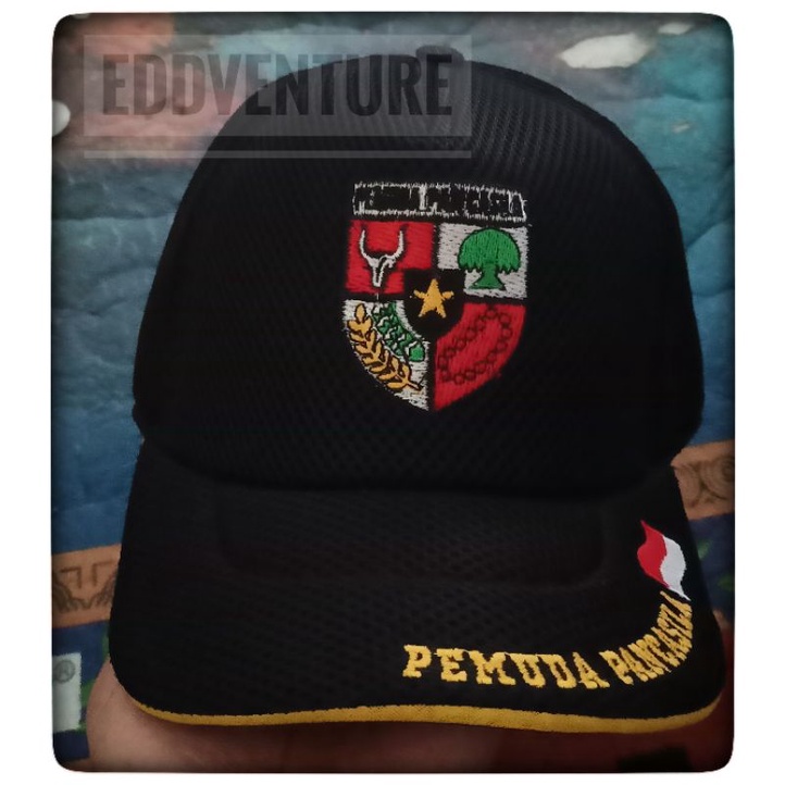 TOPI JARING PEMUDA PANCASILA / TOPI JALA PEMUDA PANCASILA / TOPI JARING PP / TOPI JALA PP / TOPI JARING HITAM PP / TOPI JALA PP / TOPI MURAH / GROSIR TOPI / TOPI ABG HITAM / TOPI BORDIR ABG / TOPI ABG / TOPI LAPANGAN / TOPI HITAM BORDIR