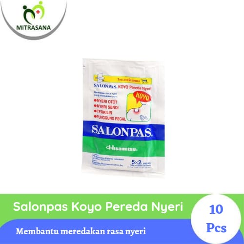 

Salonpas Koyo Pereda Nyeri (Hangat) @ 1 Box Isi 10 Pcs 5x2 Lembar