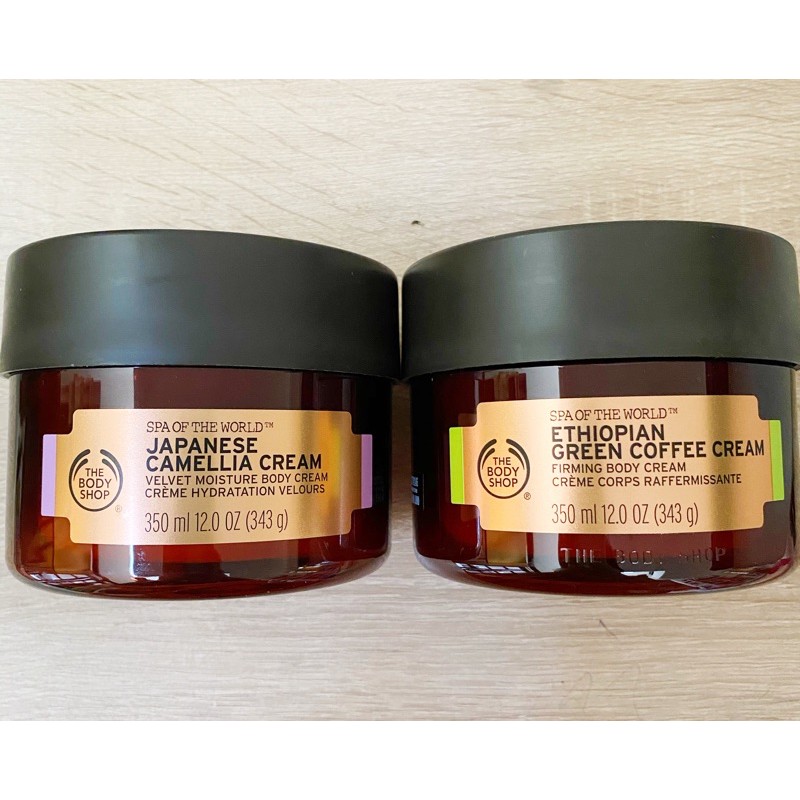 THE BODYSHOP: Ethiopian green coffee cream & japanese camellia cream