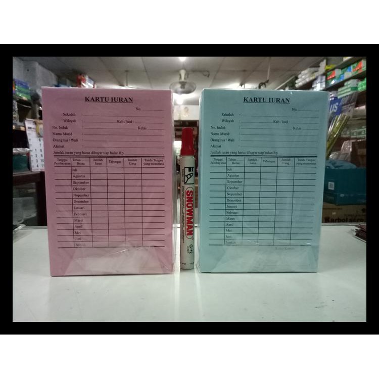 

Kartu Iuran / Bayaran Siswa Sekolah Limited Edition