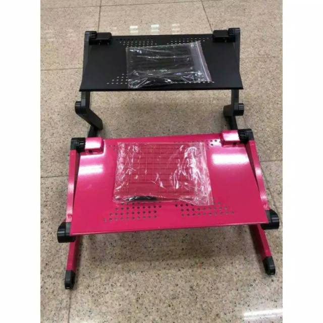 Meja laptop portable lipat alumunium