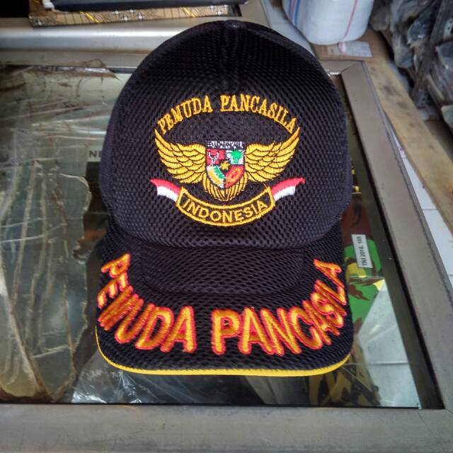 (COD)topi pemuda pancasila/topi pp jala tebal