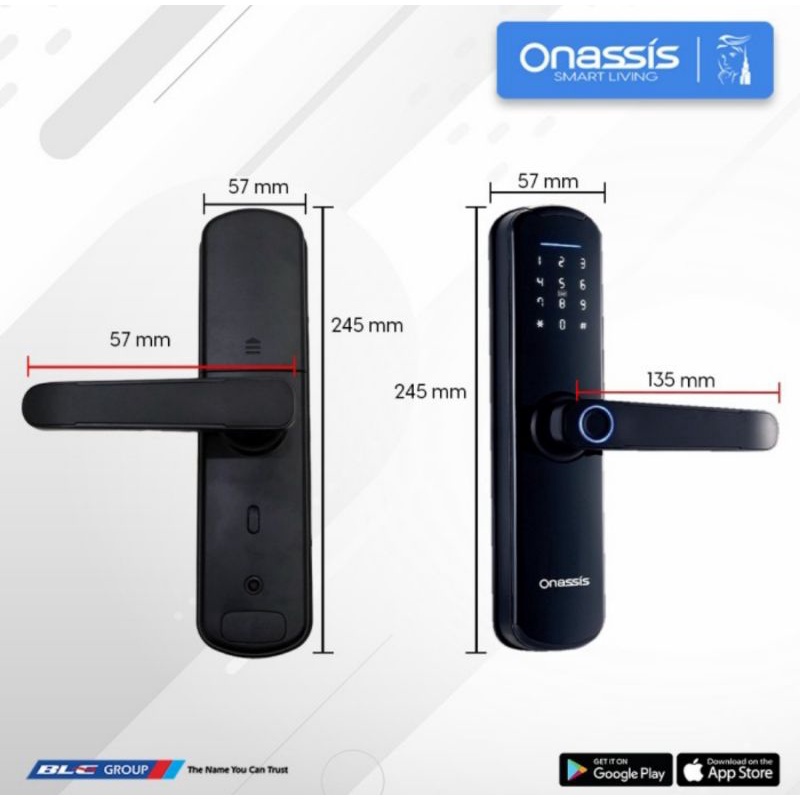 Jual SMART LOCK - ONASSIS T1 PRO WIFI SMART DOOR LOCK DIGITAL LOCK ...