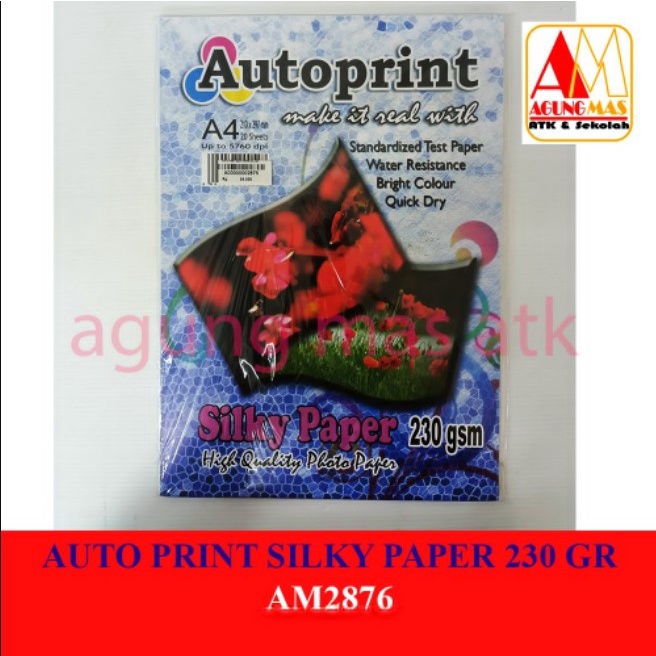 Kertas Foto Data Print Premium Silky Photo Paper A4 230 gr