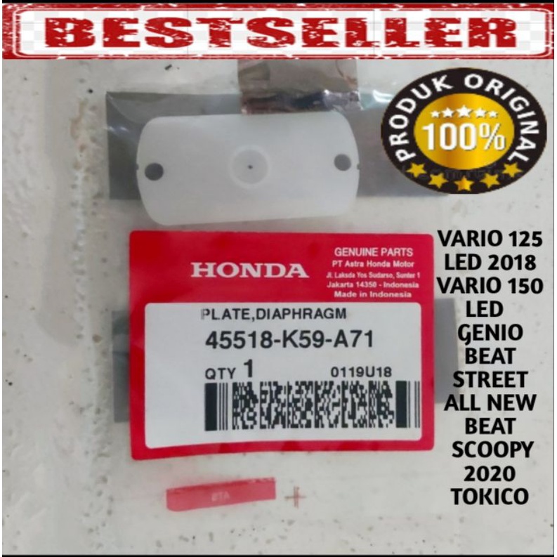 PLAT TUTUP PLASTIK TABUNG MINYAK MASTER REM CAKRAM DEPAN ALL NEW VARIO 125 150 160 PCX GENIO BEAT ST