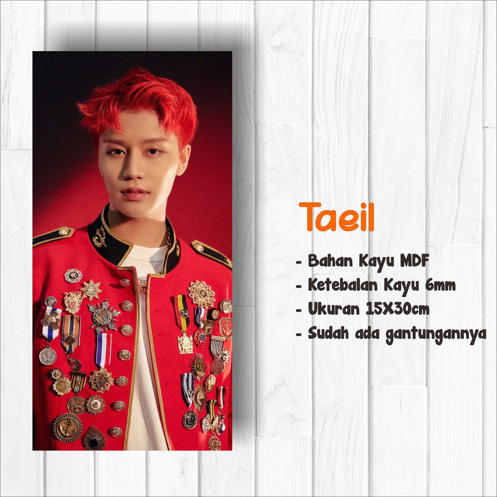 Walldecor NCT127 Taeil Punch Ukuran 15x30cm Wall Decor Poster Kayu Hiasan Dinding KPOP Korea Glossy