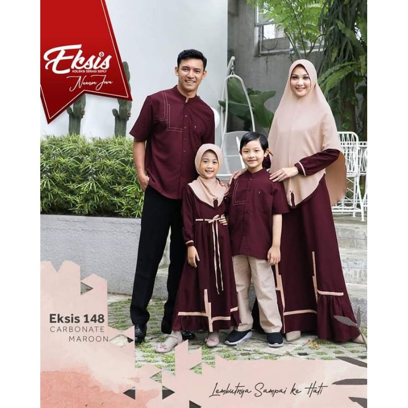 Gamis Sarimbit SEPLY EKSIS 148 Carbonate Maroon ( Misha 45 , Kaseo 84 ) Ethica Seply Original