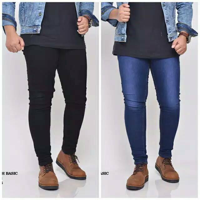 Celana Jeans Panjang Pria Slim Fit Stretch Cowok Bahan Melar Karet Size 27-38 NR_Outfit Official COD