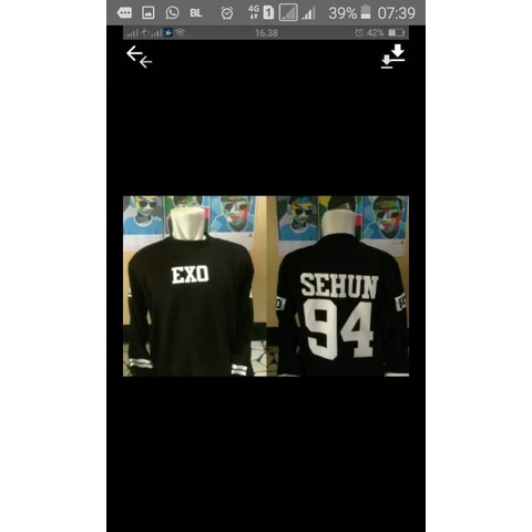 tshirt / kaos / EXO / LENGAN PANJANG / LONSGLEVE / EXO SEHUN