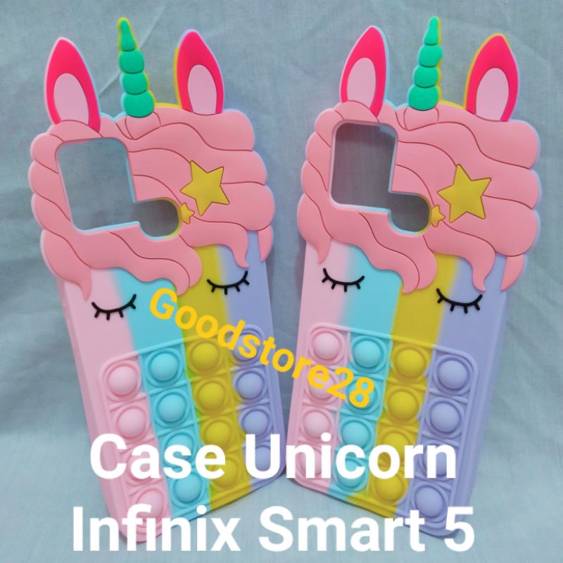 Infinix Smart 5 Casing Pop It Unicorn Infinix Smart 5 Popit Murah 3D Casing Infinix Smart 5 Softcase