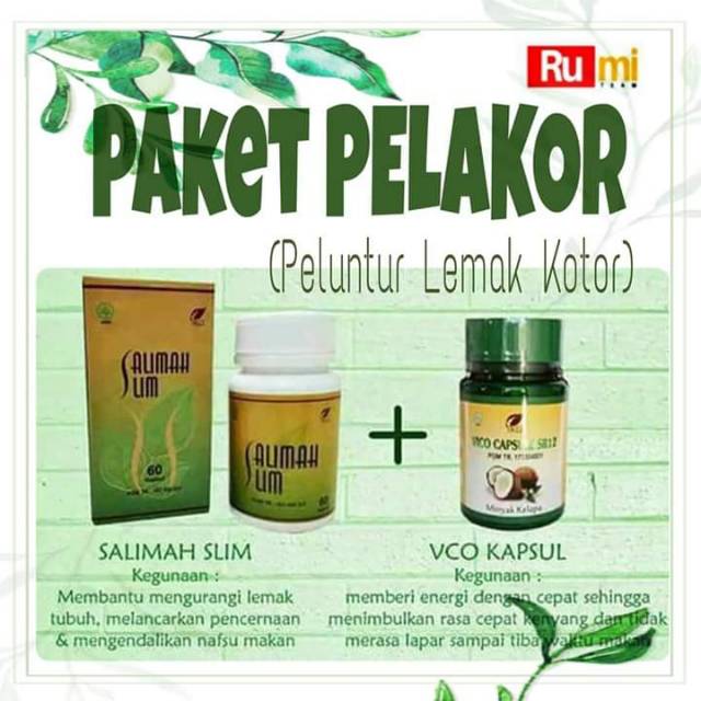 Jual PAKET PELAKOR SR12 ( Salimah Slim + VCo Capsule ) | Shopee Indonesia