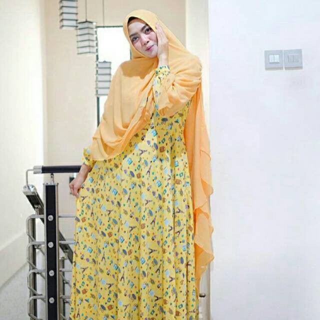CUPCAKE SYARI / PARIS SYARI selebgram hijab maxi dress busui