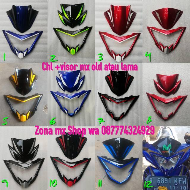 Cover lampu +visor mx old/lama