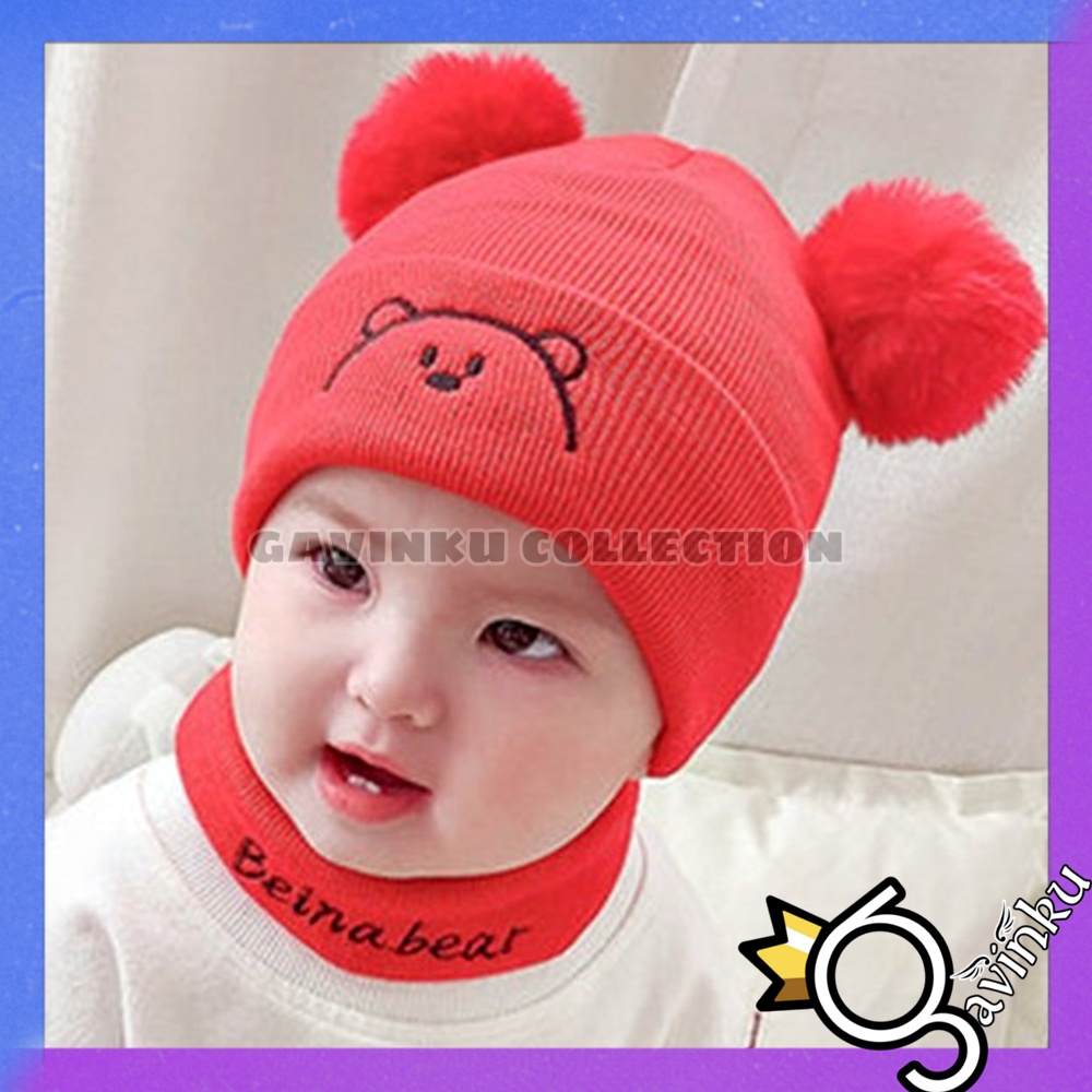 Topi Bayi Laki Laki Perempuan Motif Bordir Beruang Lucu Murah Baru Lahir Newborn 0 6 12 Bulan 1 2 3 Tahun Newborn Baru Lahir Model Kupluk Pom Pom Jambul