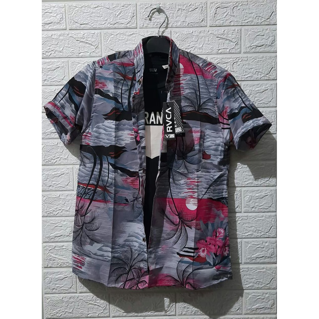 Kemeja Pantai Pria / Kemeja Pantai Lengan Pendek / Kemeja Full printing /Kemeja Pria Lengan Pendek