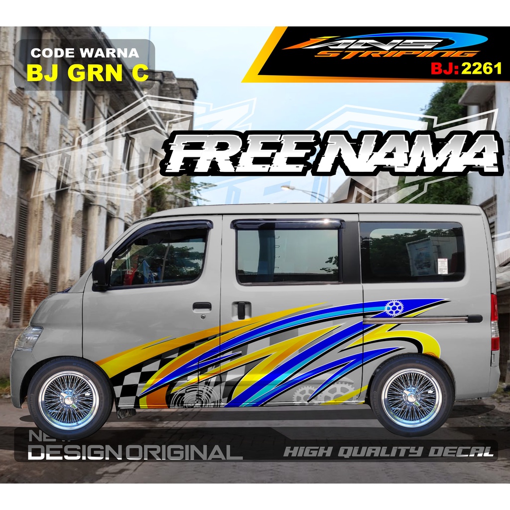 DECAL STIKER MOBIL GRANMAX / VARIASI STIKER MOBIL LUXIO / STICKER DECAL BODY SAMPING MOBIL / STIKER MOBIL