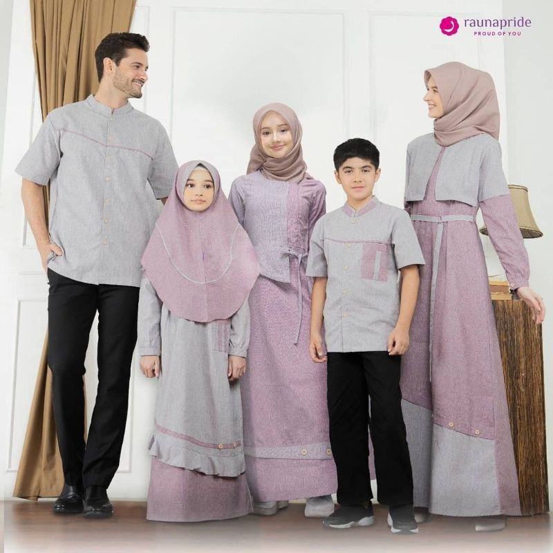 Gamis Sarimbit Family Original 01 Rose ba Rauna Pride|Sarimbit Lebaran|Sarimbit Terbaru 2022|Sarimbi