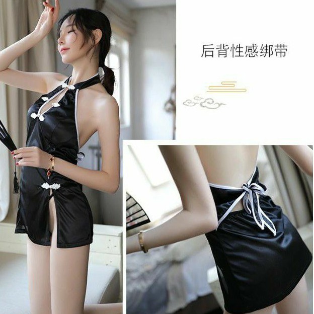 Lingerie Cheongsam Qipao Cosplay Costume Shanghai China Dress Sexy Backless